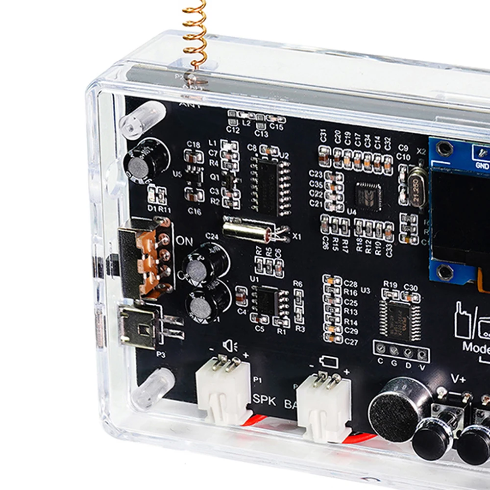Interphone Radio Electronic DIY Kit Wireless Intercom FM Radio Circuit Board Welding Practice Walkie Talkie DIY Kit Micro USB