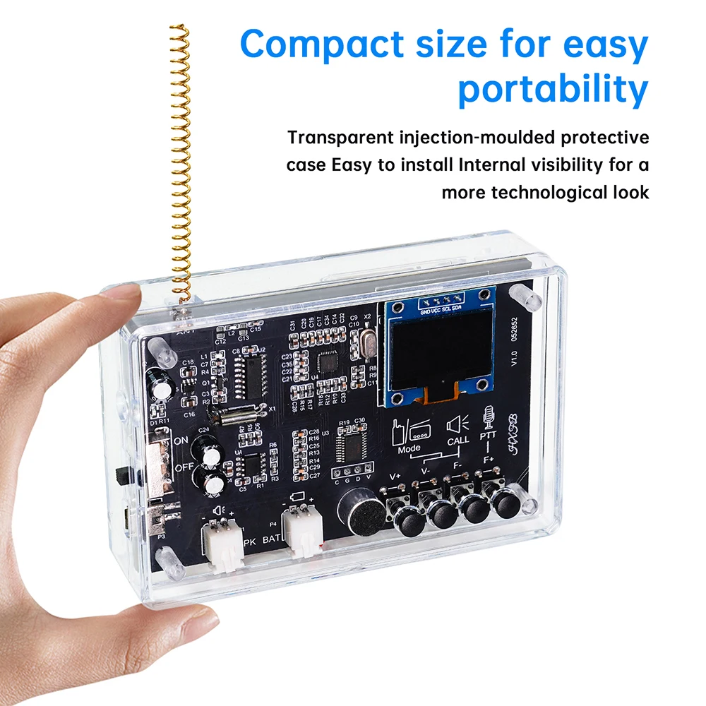Interphone Radio Electronic DIY Kit Wireless Intercom FM Radio Circuit Board Welding Practice Walkie Talkie DIY Kit Micro USB