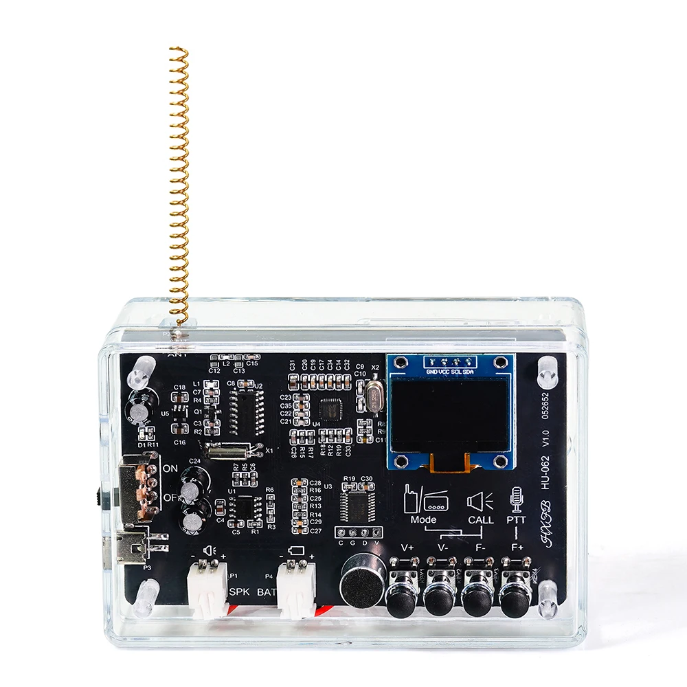 Interphone Radio Electronic DIY Kit Wireless Intercom FM Radio Circuit Board Welding Practice Walkie Talkie DIY Kit Micro USB
