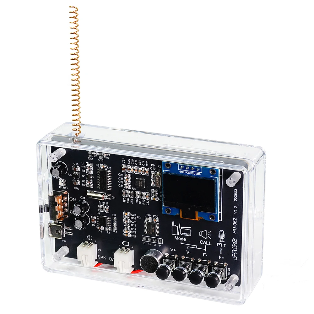 Interphone Radio Electronic DIY Kit Wireless Intercom FM Radio Circuit Board Welding Practice Walkie Talkie DIY Kit Micro USB