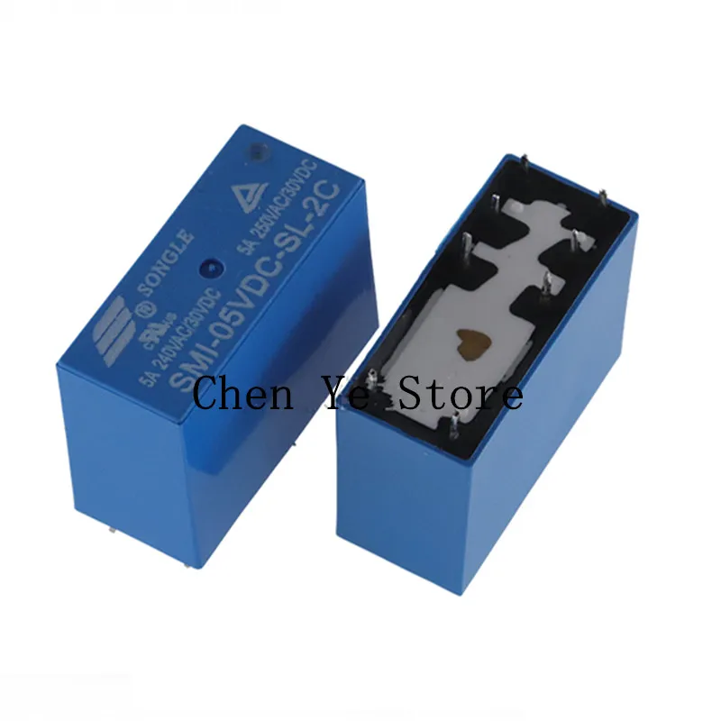 Free Shipping20PCS SMI-05VDC-SL-2C SMI-12VDC-SL-2C SMI-24VDC-SL-2C 8Pin 250V DC 5A 100% NEW Original Relay DC5V 12V 24V
