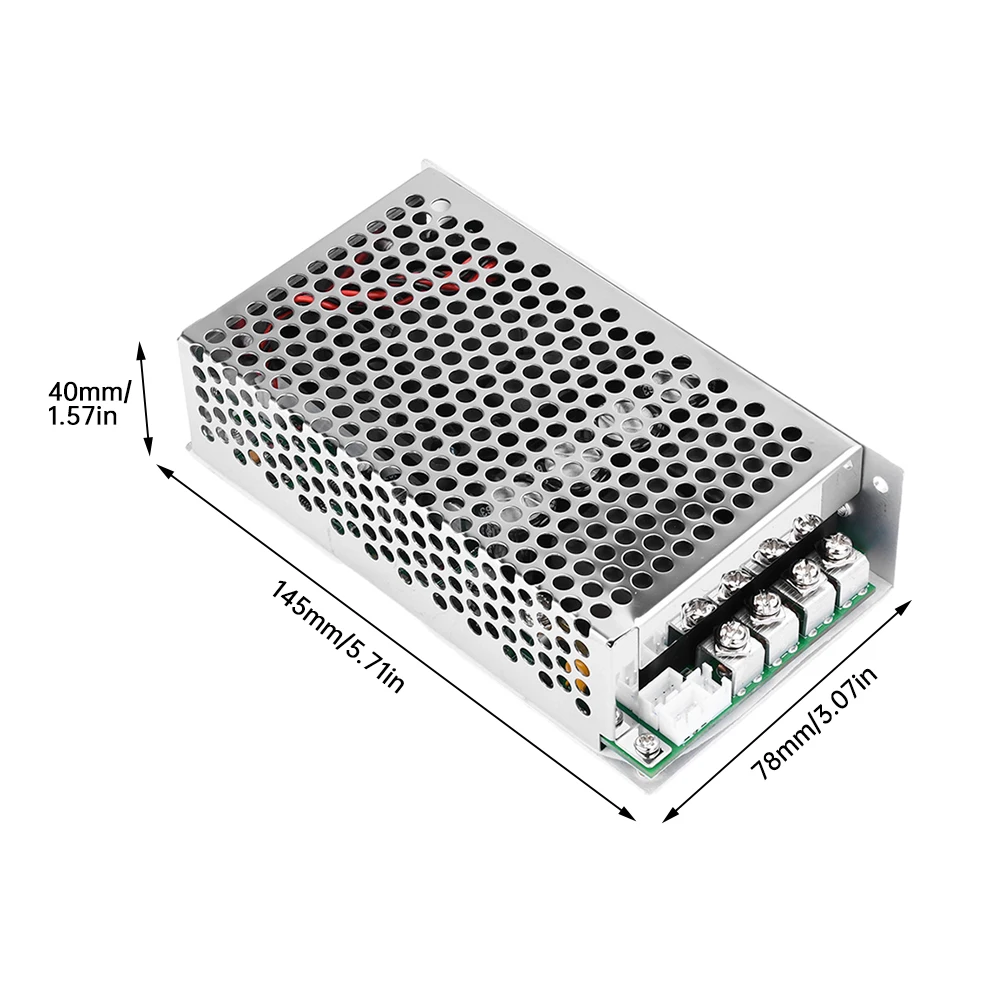 DC 10-50V Industrial Grade 3000W 100A PWM Brushed DC Motor Speed Controller Wide Voltage Speed Control Input PLC Control