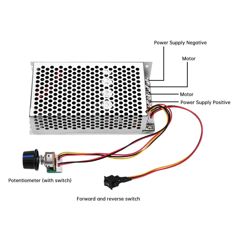 DC 10-50V Industrial Grade 3000W 100A PWM Brushed DC Motor Speed Controller Wide Voltage Speed Control Input PLC Control