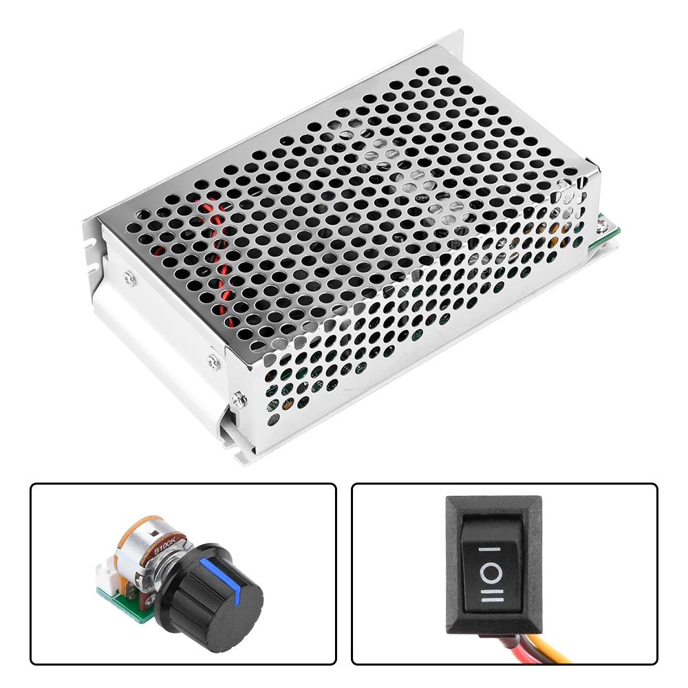 DC 10-50V Industrial Grade 3000W 100A PWM Brushed DC Motor Speed Controller Wide Voltage Speed Control Input PLC Control