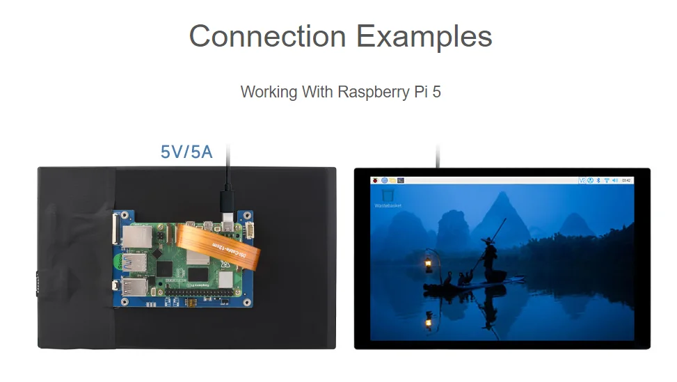 Waveshare 10.1 inch IPS Capacitive Touchscreen DSI Display 1280x800 Pixel 10-point Touch for Raspberry Pi 5/4B/3B+/3A+, CM3/3+/4