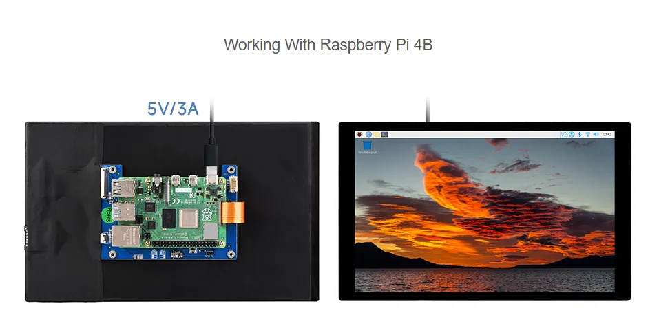 Waveshare 10.1 inch IPS Capacitive Touchscreen DSI Display 1280x800 Pixel 10-point Touch for Raspberry Pi 5/4B/3B+/3A+, CM3/3+/4