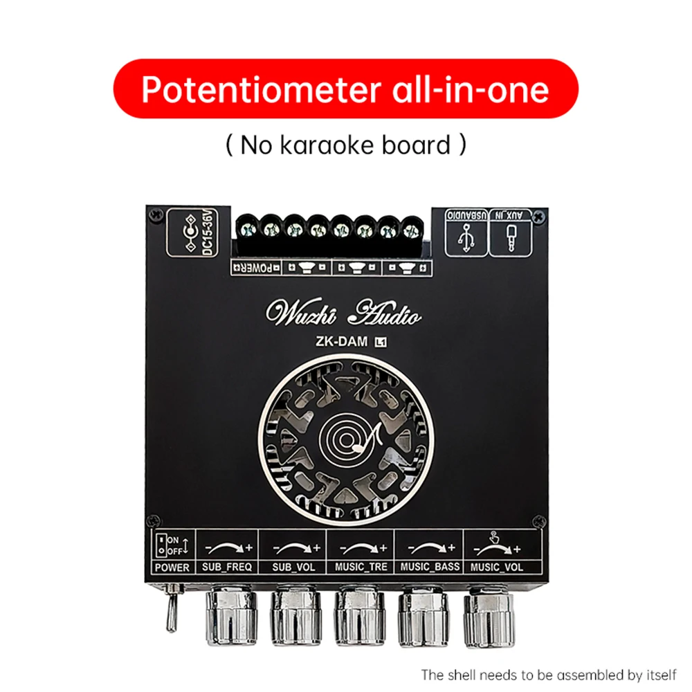 2.1 Channel Bluetooth 5.0 Subwoofer DC15-36V Amplifier Board 220WX2+350W Power Audio Stereo Amplifier Board Bass AMP AUX