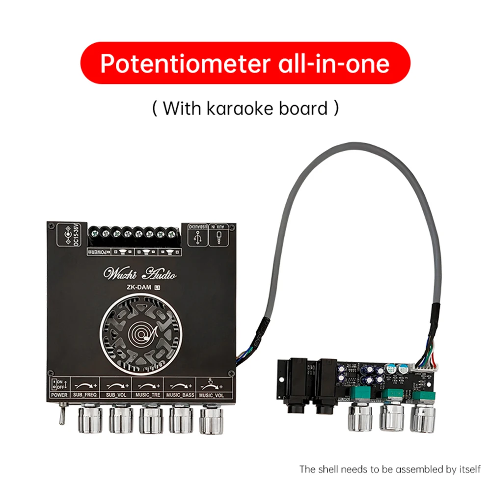 2.1 Channel Bluetooth 5.0 Subwoofer DC15-36V Amplifier Board 220WX2+350W Power Audio Stereo Amplifier Board Bass AMP AUX
