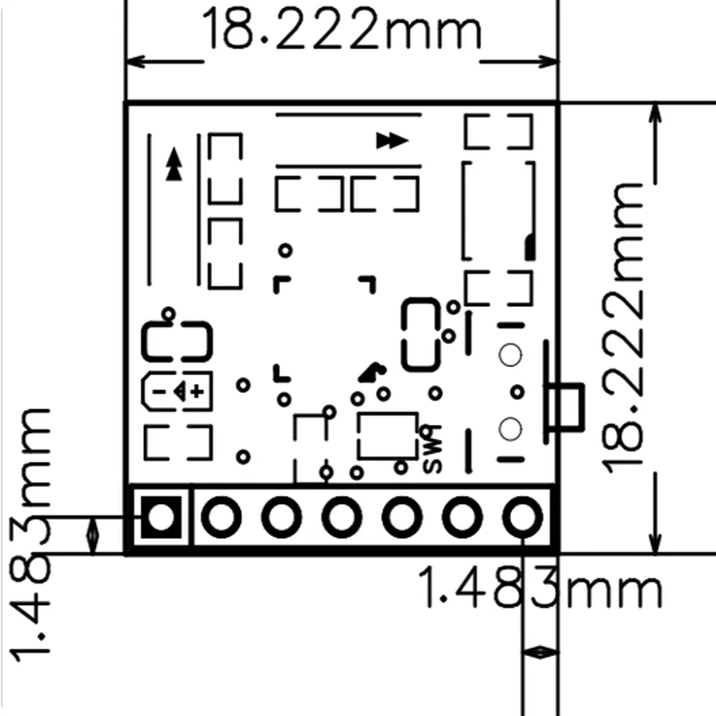 RM3100 Three-Axis Magnetometer Module, with Good Anti Magnetic Interference Capability, Supports IIC and SPI Communication