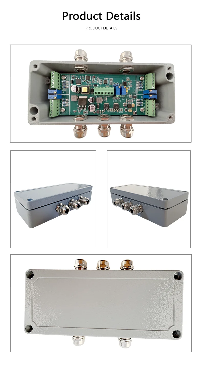 4-in-1-out Voltage/Current Dual Output Digital Weighing Transmitter, DC12-24V, 0-10V/4-20mA Output, For Load Cell Sensors