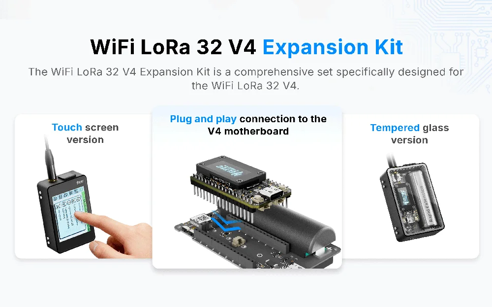 WiFi LoRa 32 V4 Meshtastic ESP32-S3R2 SX1262 LoRa Module 3.5 Touch Screen L76K GNSS Low Power Solar Powered IoT Monitoring Node