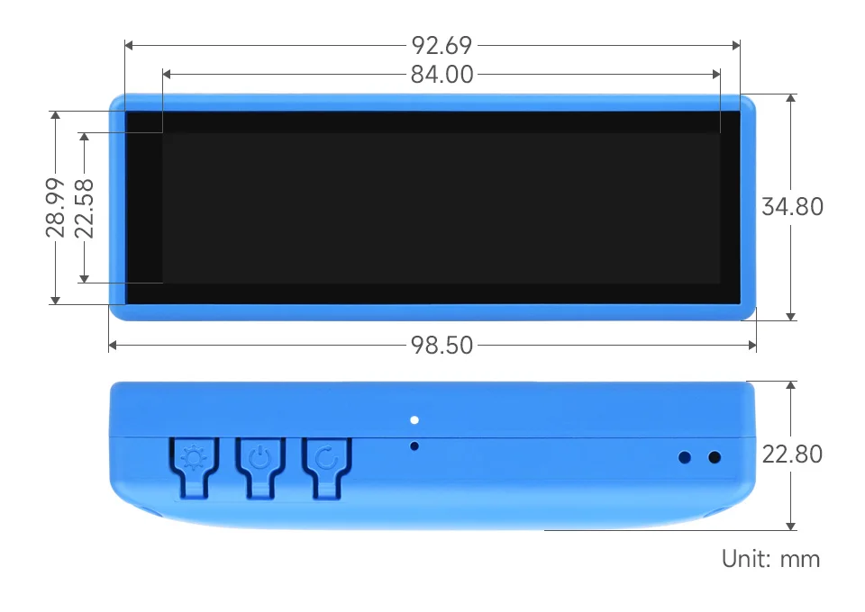 Waveshare ESP32-S3 High-Performance Development Board With 3.49inch IPS Capacitive Touch Display,172×640 Resolution, Integrated