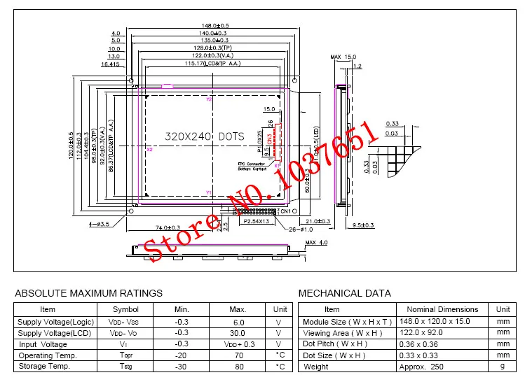 320x240 Lcd Display Panel RA8835 Blue or FSTN White Touch Panel LG320240A instead WG320240C0-TMI-TZ# HG32024014