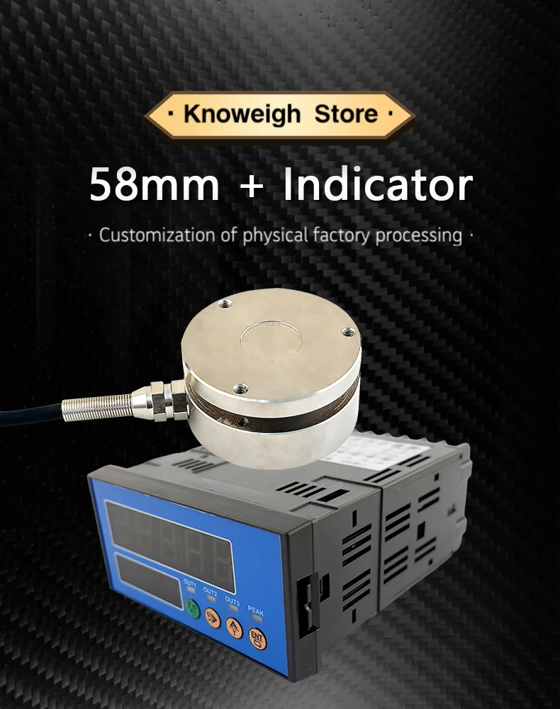 Load Cell DC 8-28V 80-265V AC Sensor 50kg–5t with Digital 5-Digit Indicator, 1.0–2.0mV/V IP66 Alloy Steel Weighing System Kit