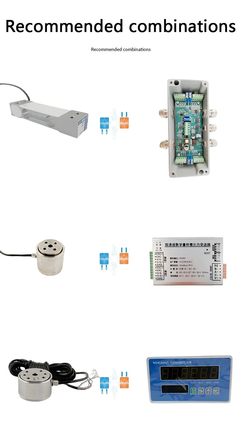 Load Cell Signal Transmitter 0-10V 4-20mA Output Strain Gauge Sensor Amplifier DC12-24V Aluminum Housing Strain Gauge Sensors