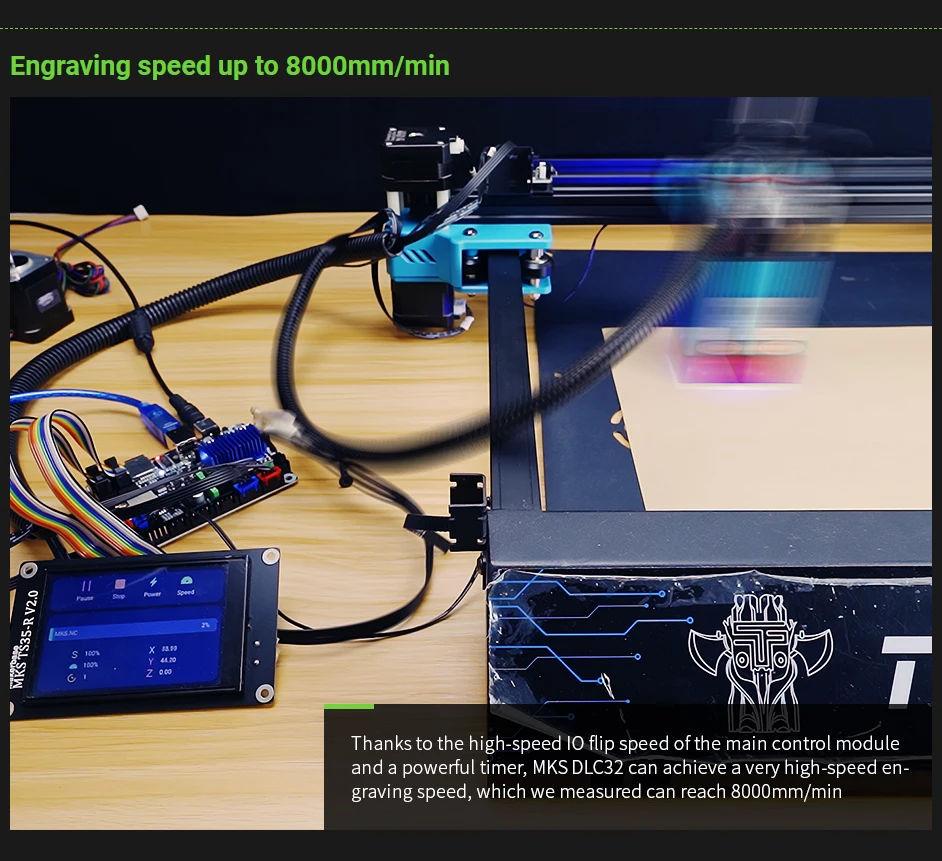 Makerbase MKS TS35-R V2.0 3.5 inch Smart Touch LCD Display Compatible with MKS DLC32 Offline Control Desktop Laser engraver