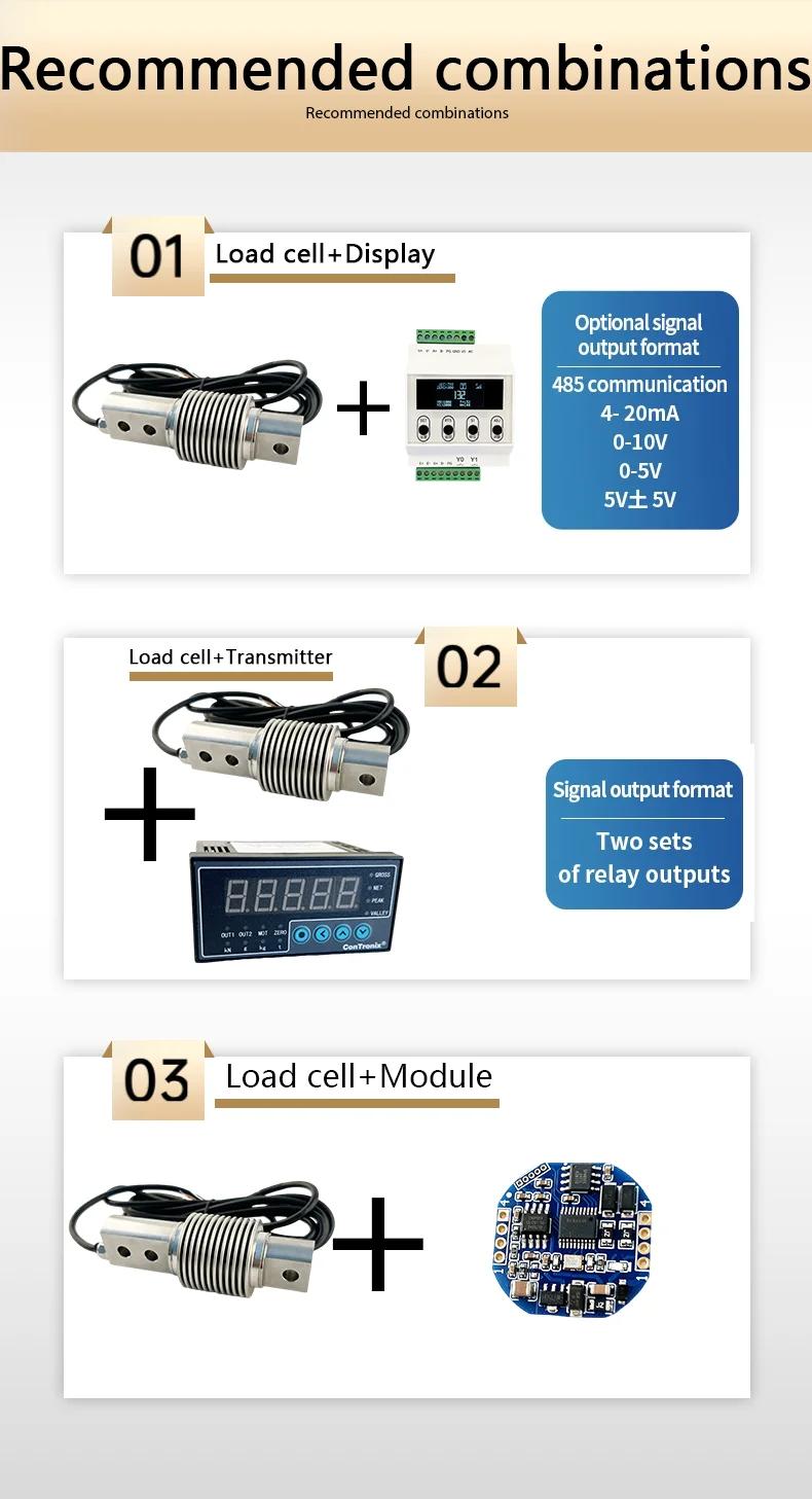 BENGBUZZYQ Rod Type Industrial Grade Load Sensor 3kg~5T Stainless Steel Force Sensor for Tension and Compression Measurement