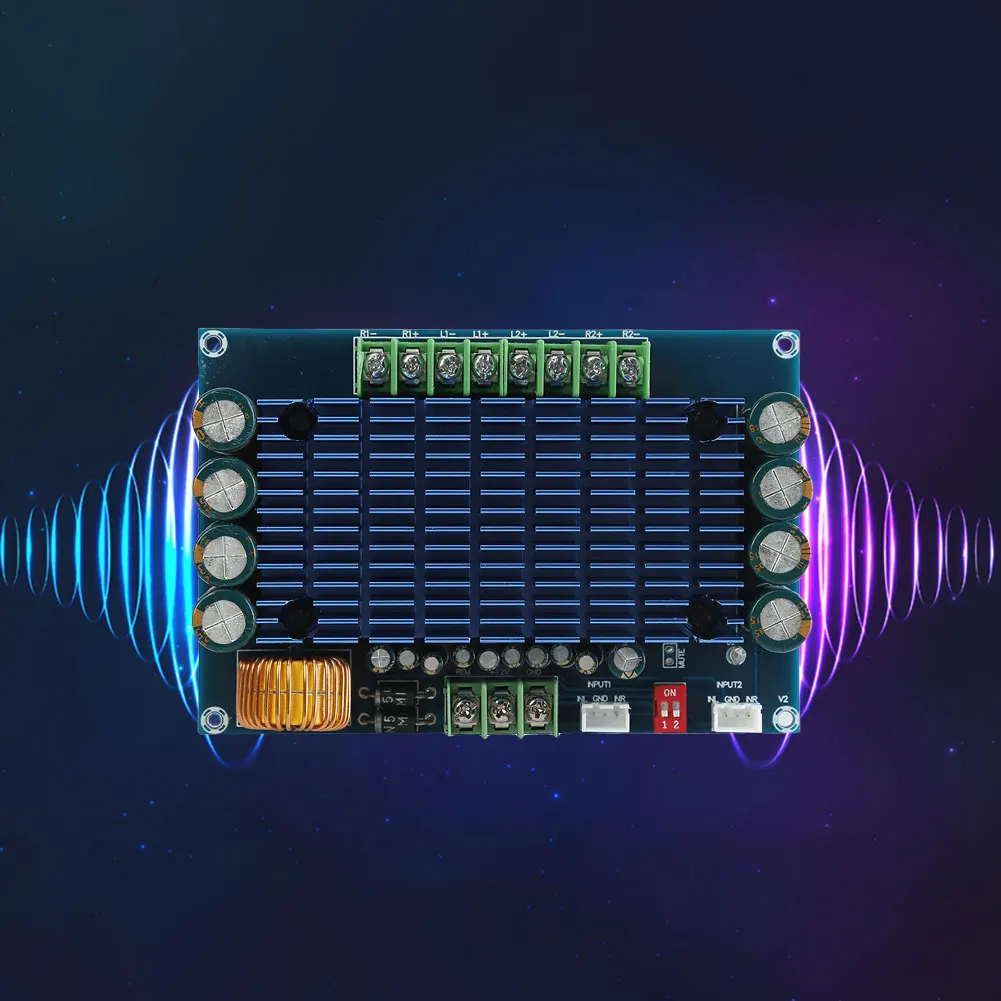 XH-M180 TDA7850 Switchable Audio Amplifier PCB Board DC 12V 2/4 Channel Stereo High Power Digital AMP Board Electronic Component