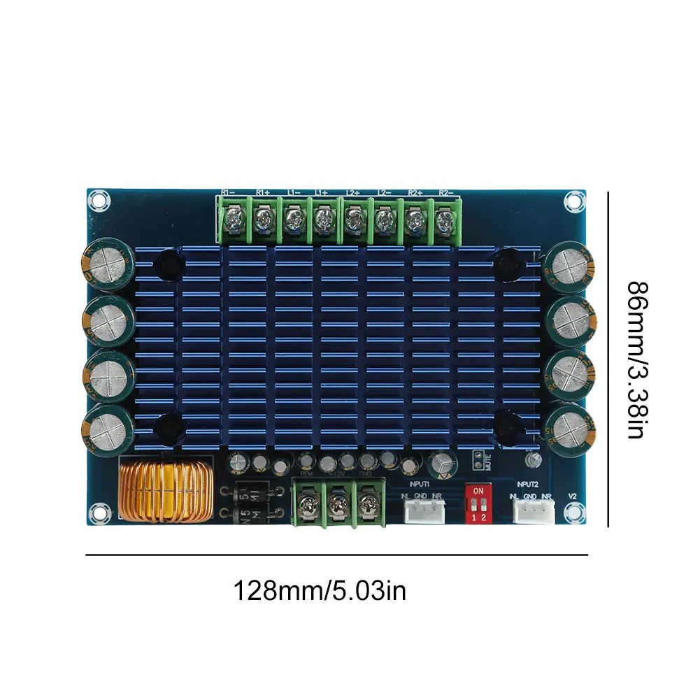 XH-M180 TDA7850 Switchable Audio Amplifier PCB Board DC 12V 2/4 Channel Stereo High Power Digital AMP Board Electronic Component
