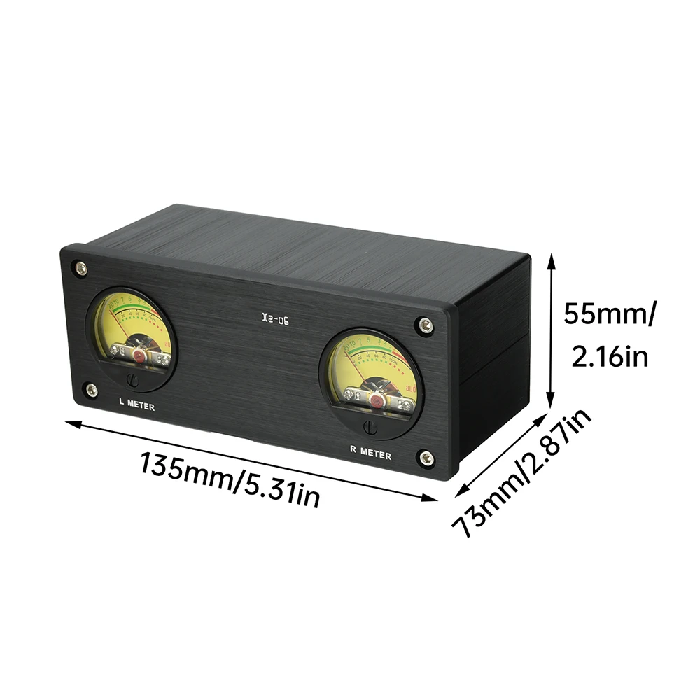 DC 5V Xz-U6 VU Meter Audio VU Meter with 3.5mm/RCA Connectors High Precision Meter Audio Level Indicator