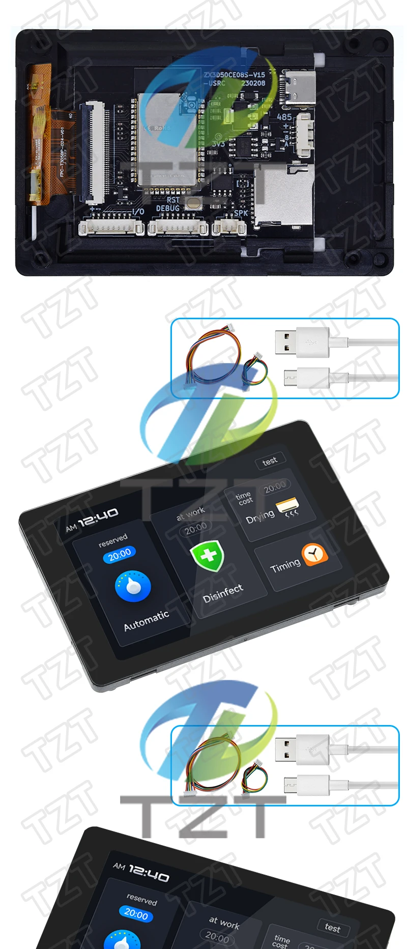 1/3PCS ESP32 Development Board - WT32-SC01 PLUS with 3.5 inch 320X480 capacitive Multi-Touch LCD screen Built-In bluetooth WIFI