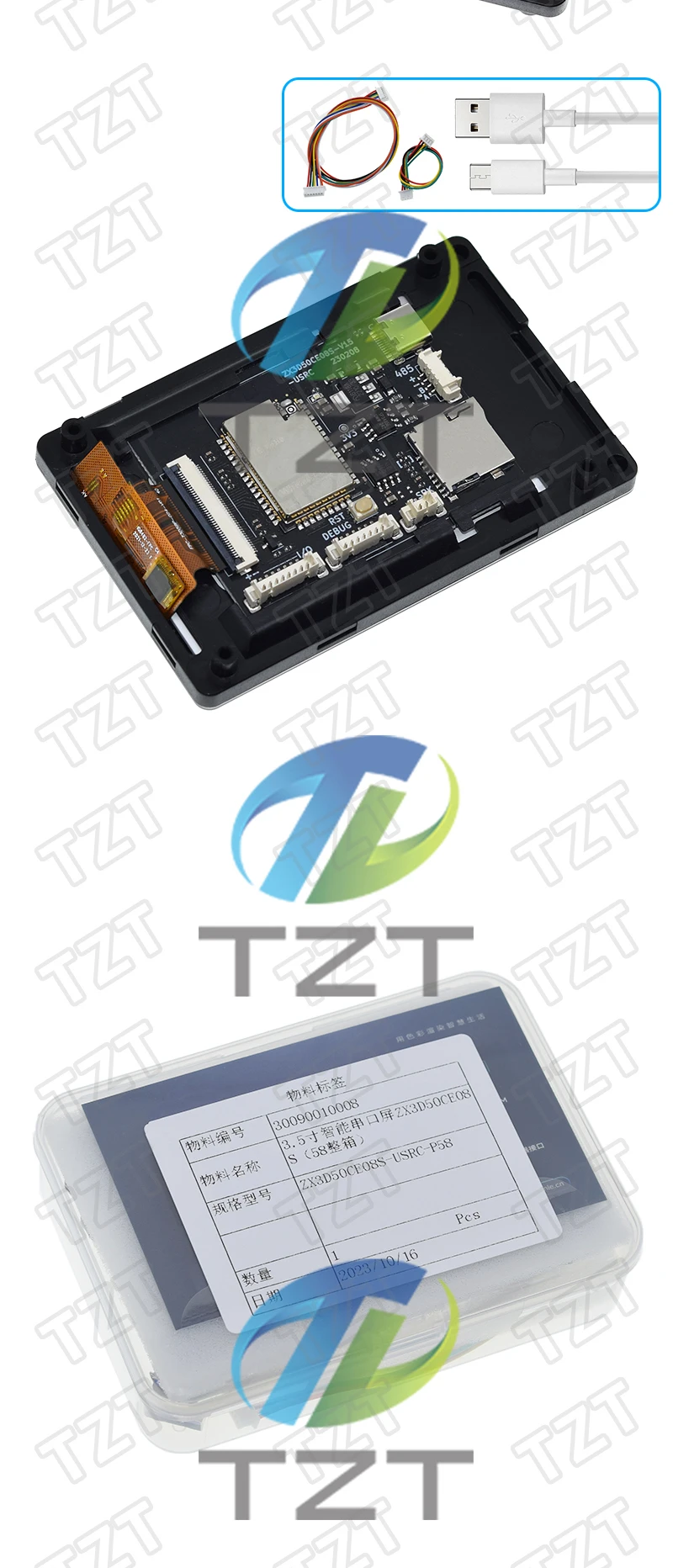 1/3PCS ESP32 Development Board - WT32-SC01 PLUS with 3.5 inch 320X480 capacitive Multi-Touch LCD screen Built-In bluetooth WIFI