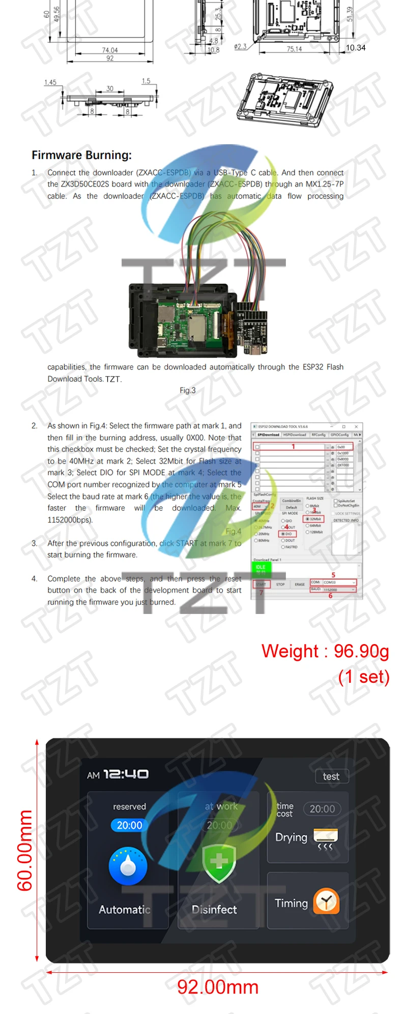 1/3PCS ESP32 Development Board - WT32-SC01 PLUS with 3.5 inch 320X480 capacitive Multi-Touch LCD screen Built-In bluetooth WIFI