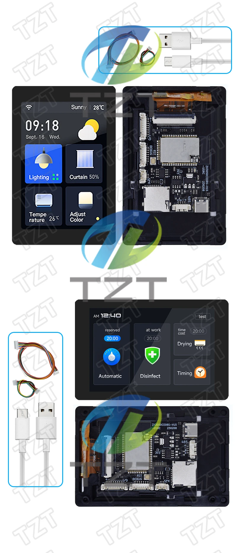 1/3PCS ESP32 Development Board - WT32-SC01 PLUS with 3.5 inch 320X480 capacitive Multi-Touch LCD screen Built-In bluetooth WIFI