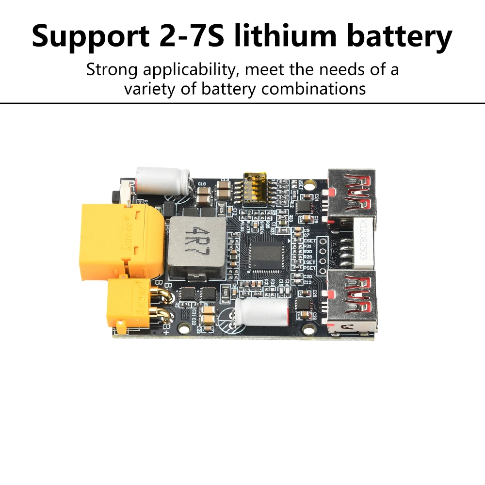 2-7S DC 5-20V 100W Fast Battery Charger Module PD Decoy Lithium Battery Charger Support PD2.0/3.0/3.1 PPS FCP QC2.0/3.0/3.0+ SCP