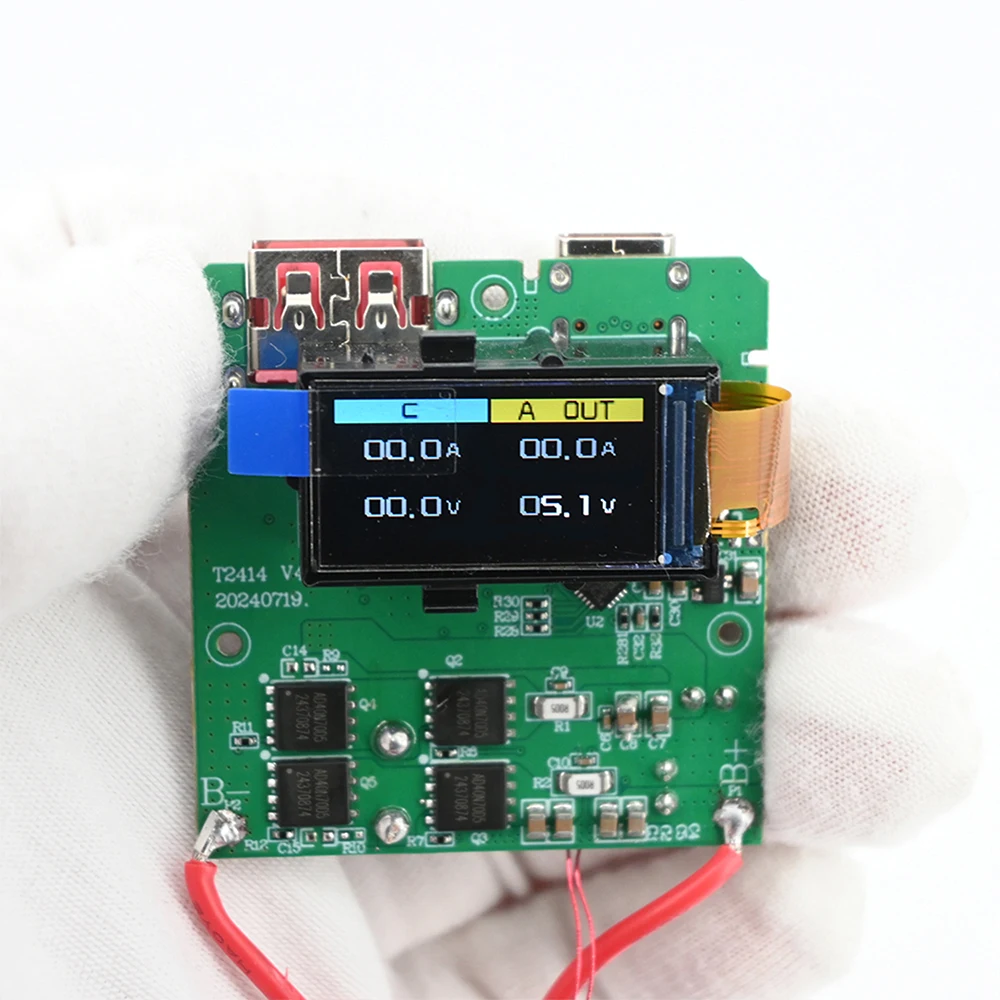 PD100W Rapid Charging Module 4S Battery Protection Board TFT Colour Screen Digital Display Portable Power Bank DIY Module