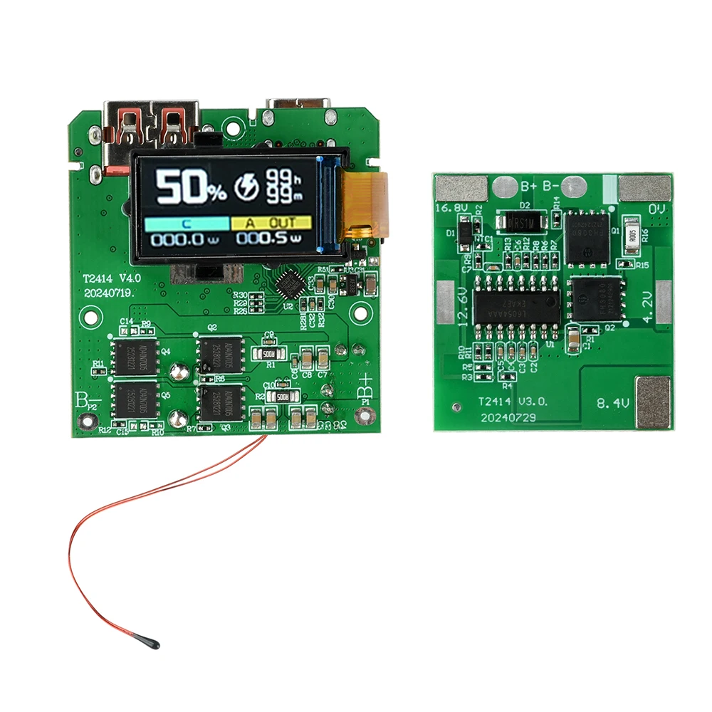 PD100W Rapid Charging Module 4S Battery Protection Board TFT Colour Screen Digital Display Portable Power Bank DIY Module