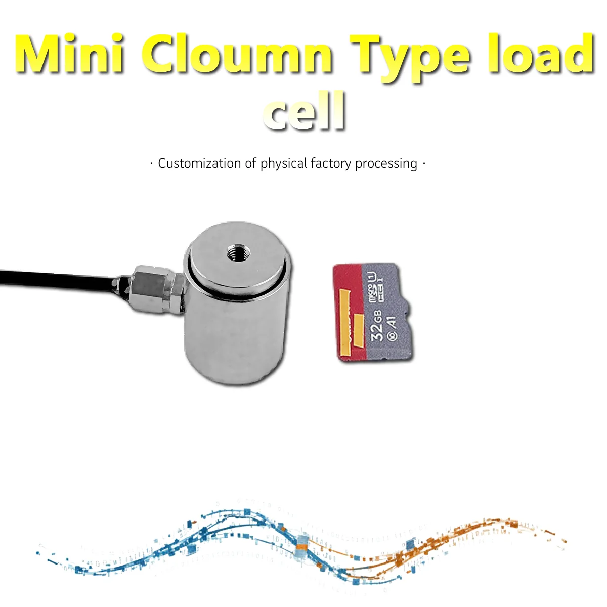 Micro Column Load Cell 0-50kg 2.0mV/V Output Stainless Steel Pressure Sensor Anti-corrosion 10kHz FastResponse OEM Customizable