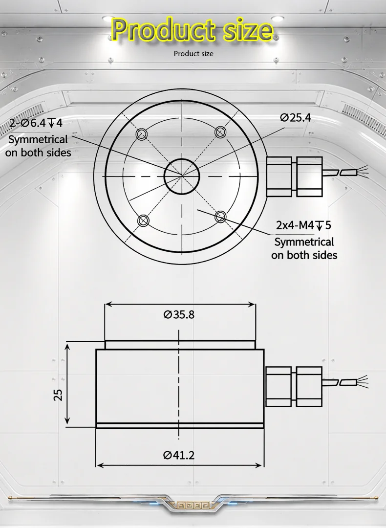 High Precision Flat Column Load Cell 5kg 10kg 50kg 100kg 500kg 1T 2T Pressure Sensor Compression Weighing Transducer
