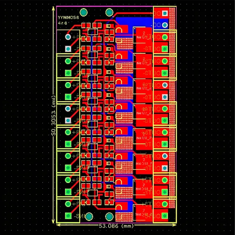 8-Channel Opto-Isolated MOSFET Driver Module DC 3.7-27V 10A Per Channel, PWM 3-20V Input, 0-20kHz, for PLC Signal Amplification