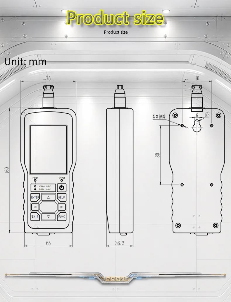 High Precision Handheld Dynamometer 1/100000 Accuracy Strain Gauge Load Cell Meter Force Measurement Signal Converter