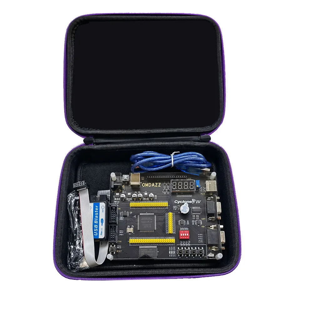 Educational DIY Kit Electronic CycloneIV EP4CE6 EP4CE10 FPGA Development PCB Board + USB Blaster Programmer + Black Box