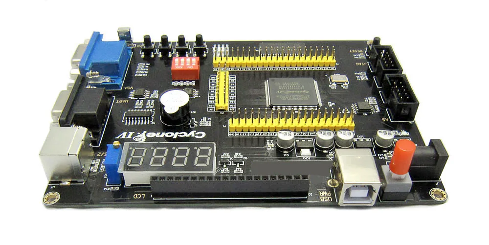 Educational DIY Kit Electronic CycloneIV EP4CE6 EP4CE10 FPGA Development PCB Board + USB Blaster Programmer + Black Box