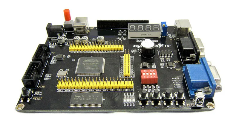 Educational DIY Kit Electronic CycloneIV EP4CE6 EP4CE10 FPGA Development PCB Board + USB Blaster Programmer + Black Box