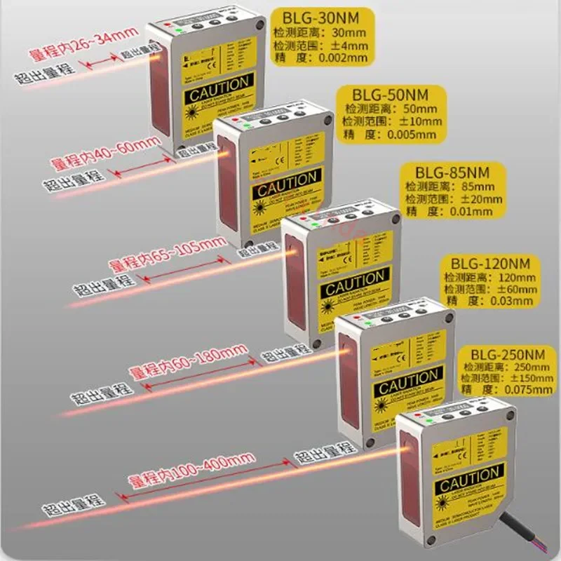 485 Switch Analog BL-100N Displacement Ranging Sensor Thickness Measurement Distance Measurement Height Sensor BL-30NMZ