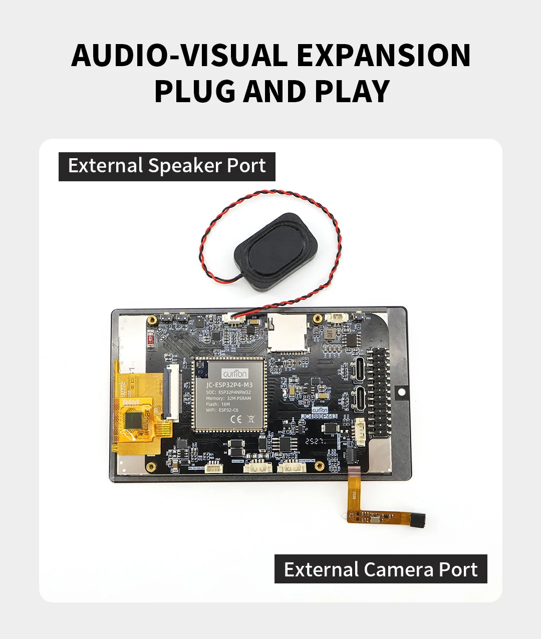 4.3-inch 480 * 800 IPS capacitive touch ESP32P4 development board ESP32-C6 development board
