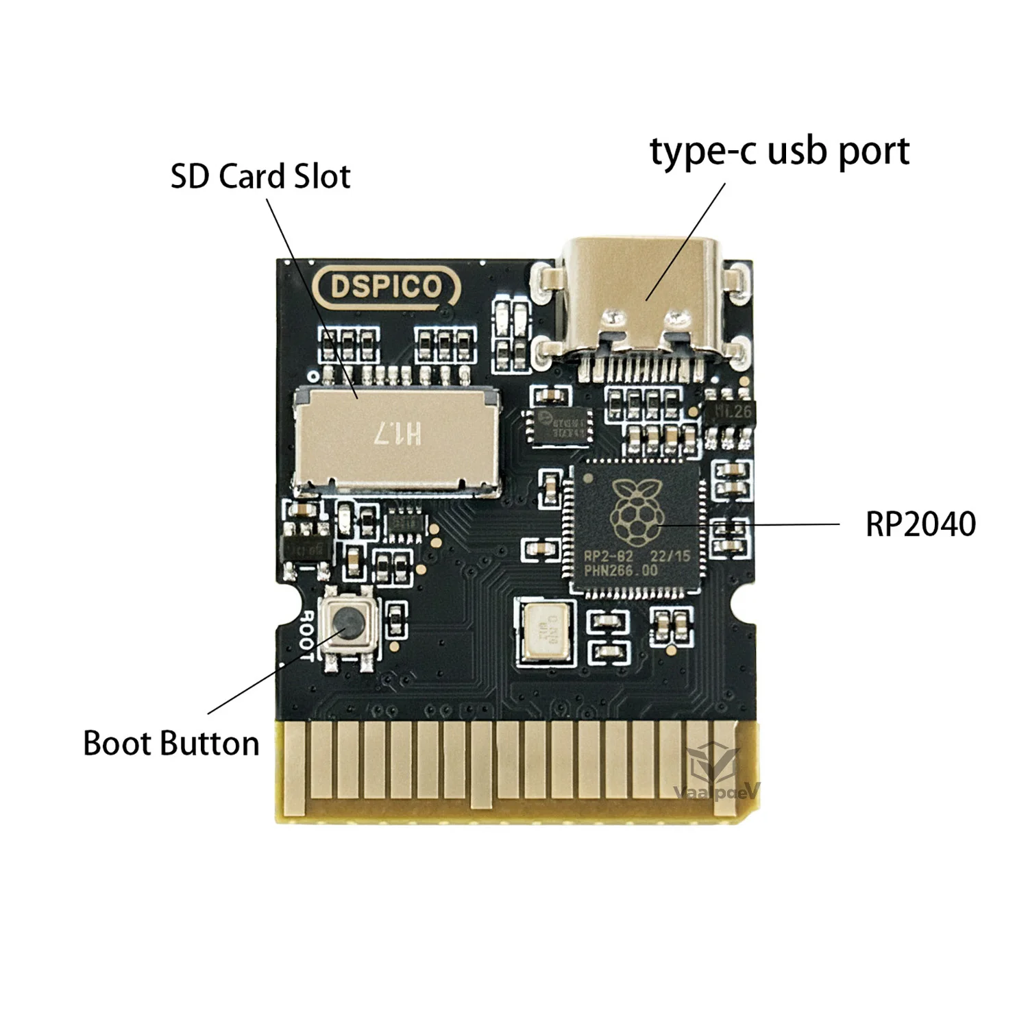 2PCS New DSpico Open Source R4 Alternative with Type-C RP2040 Supports NDS DSi 3DS
