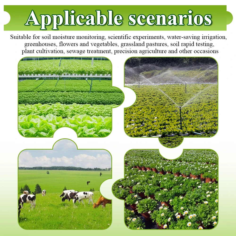Soil Temperature Humidity Sensor Probe RS485 Output 0-5V 0-10V 4-20mA Analog Soil Moisture Detector Sensors IP68 Protection