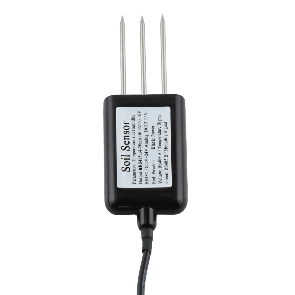 Soil Temperature Humidity Sensor Probe RS485 Output 0-5V 0-10V 4-20mA Analog Soil Moisture Detector Sensors IP68 Protection