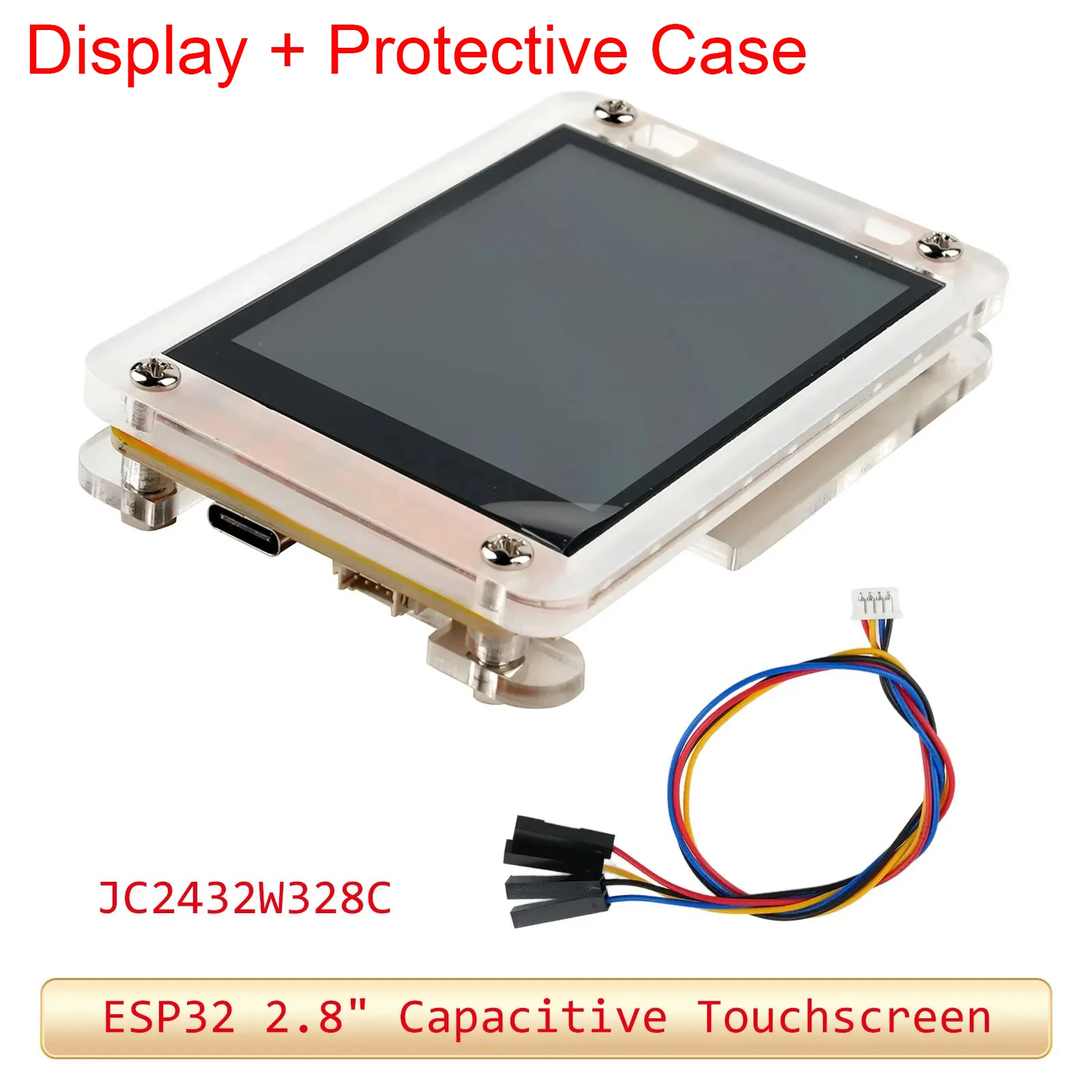 ESP32 2.8" Capacitive Touchscreen JC2432W328C WIFI+Bluetooth Module ST7789 Driver ISP LCD Display with Protect Case for Arduino