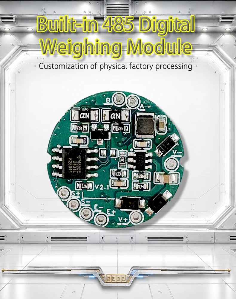 Built-in 485 Digital Weighing Transmitter Load Cell Amplifier Board 1/500000 Resolution Modbus Output