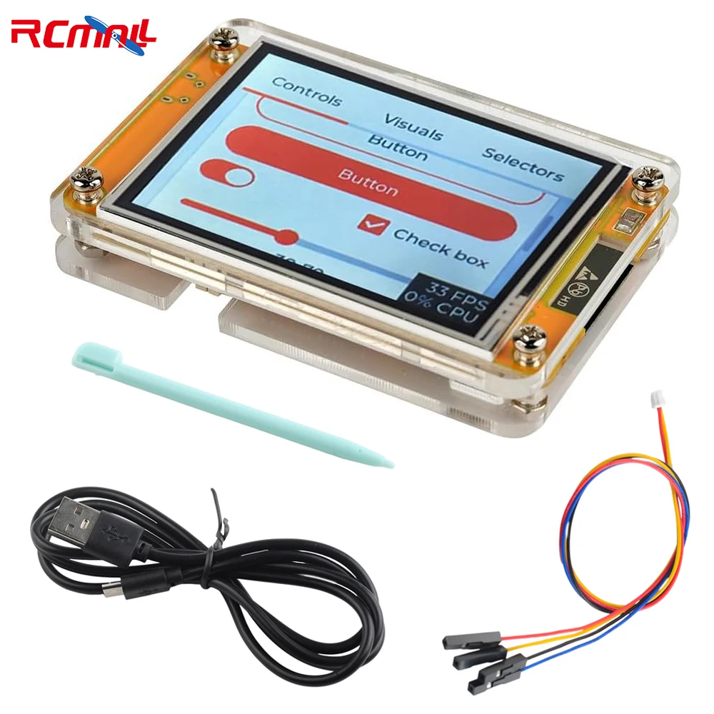 2.8inch ESP32 Module TFT LCD Display with Acrylic Case Dual-core ESP32-2432S028R WIFI+BT 240X320 ILI9341 Resistive Touchscreen