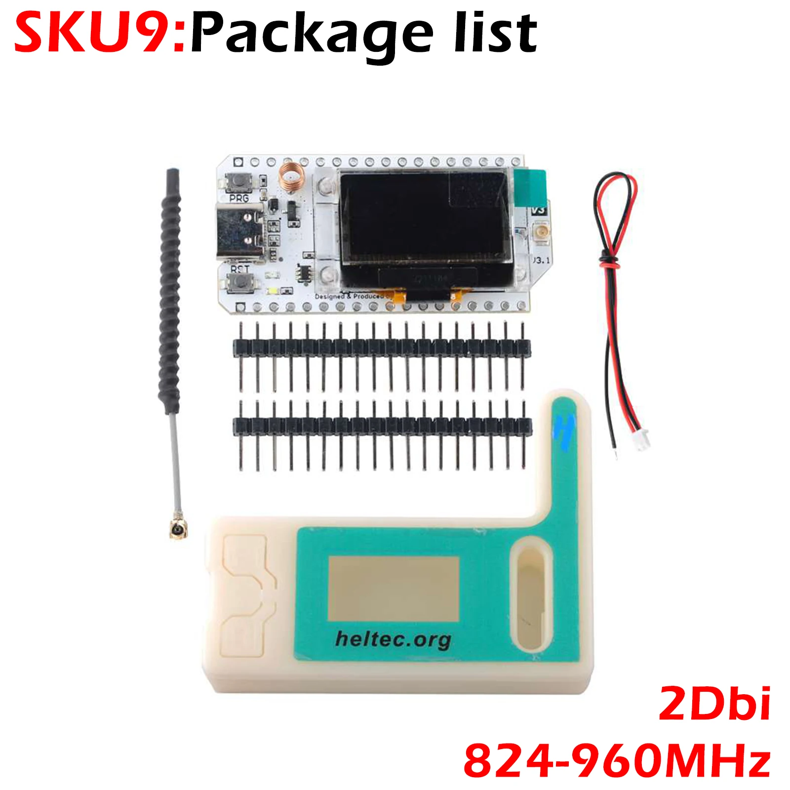 0.96 OLED Display ESP32 LoRa 32 V3 868MHz 915MHz HTIT-WB32LA_V3 LoRa32 SX1262 Development Board 2/5dBi for Meshtastic Devices