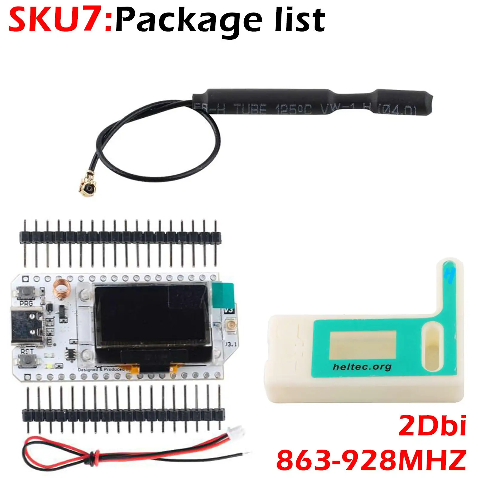 0.96 OLED Display ESP32 LoRa 32 V3 868MHz 915MHz HTIT-WB32LA_V3 LoRa32 SX1262 Development Board 2/5dBi for Meshtastic Devices