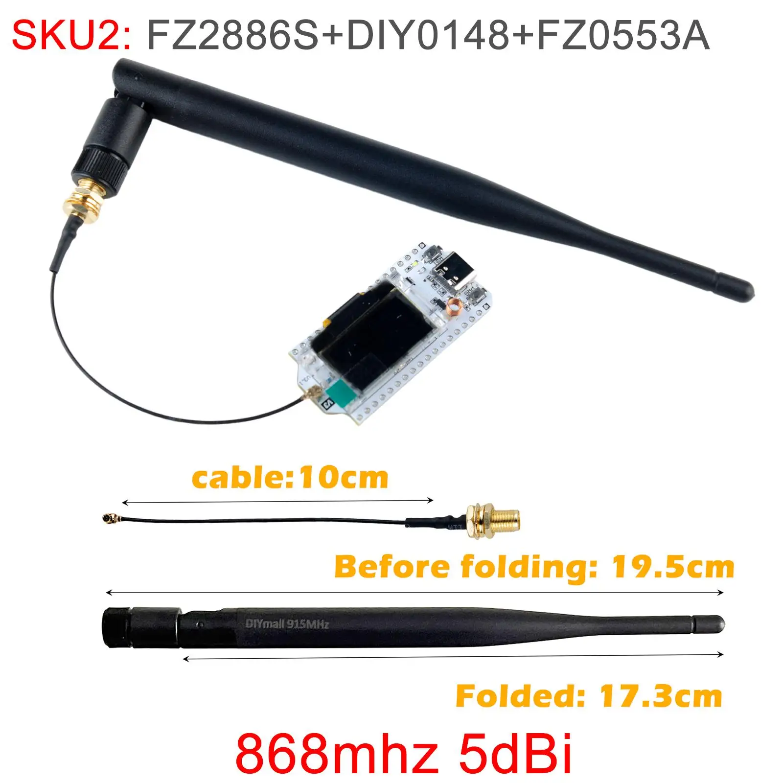 0.96 OLED Display ESP32 LoRa 32 V3 868MHz 915MHz HTIT-WB32LA_V3 LoRa32 SX1262 Development Board 2/5dBi for Meshtastic Devices