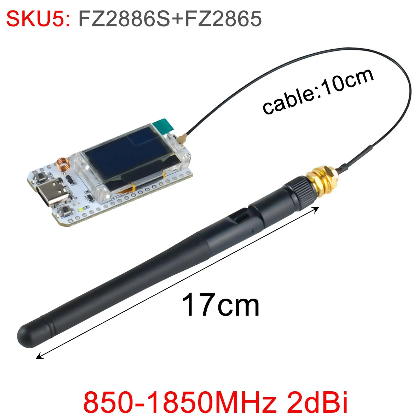 0.96 OLED Display ESP32 LoRa 32 V3 868MHz 915MHz HTIT-WB32LA_V3 LoRa32 SX1262 Development Board 2/5dBi for Meshtastic Devices